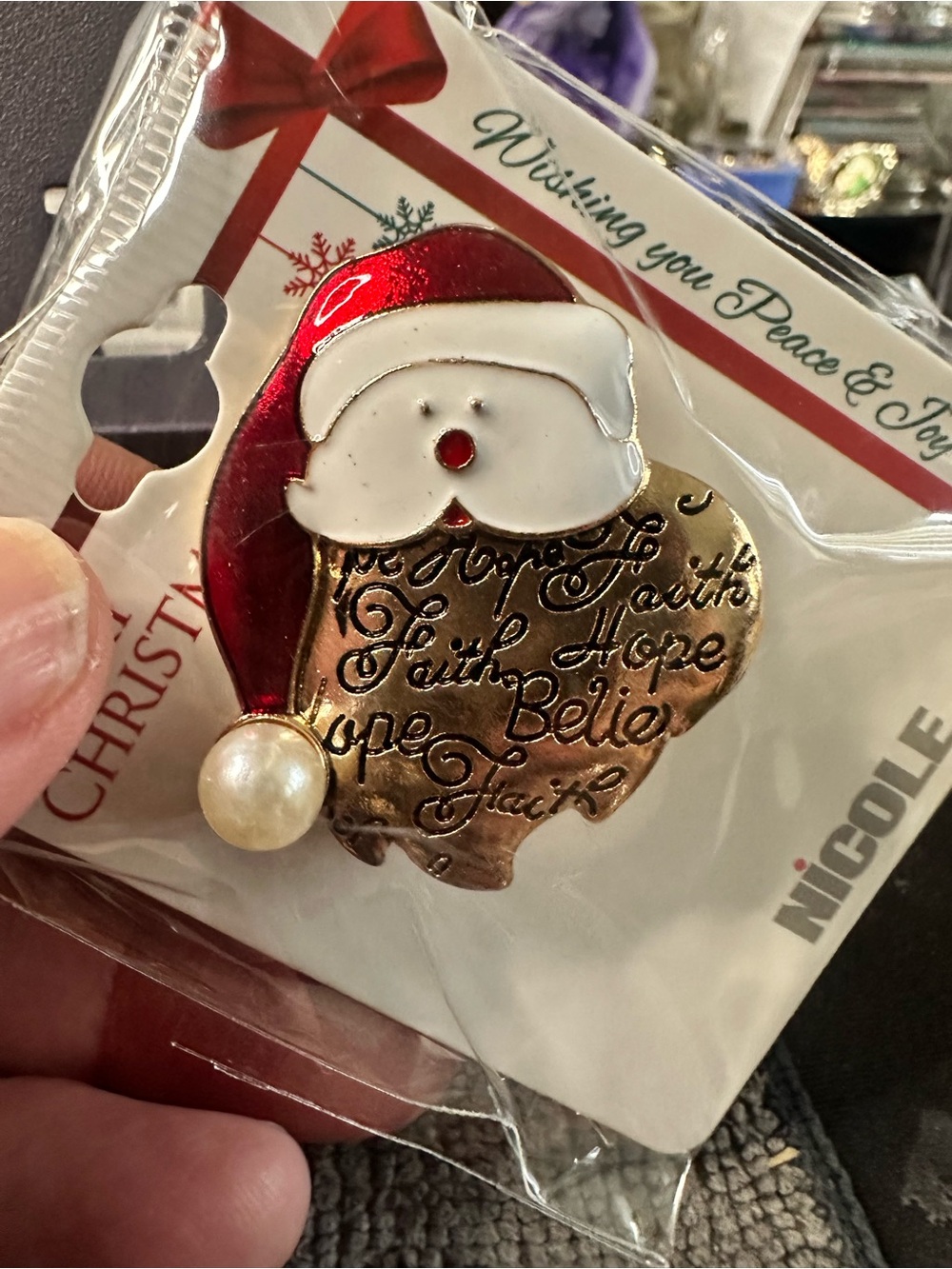 Santa brooch